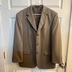 Daniel Gray Men's  Light Brown Three-Button 100% Wool Sport Coat Blazer Size 42R
